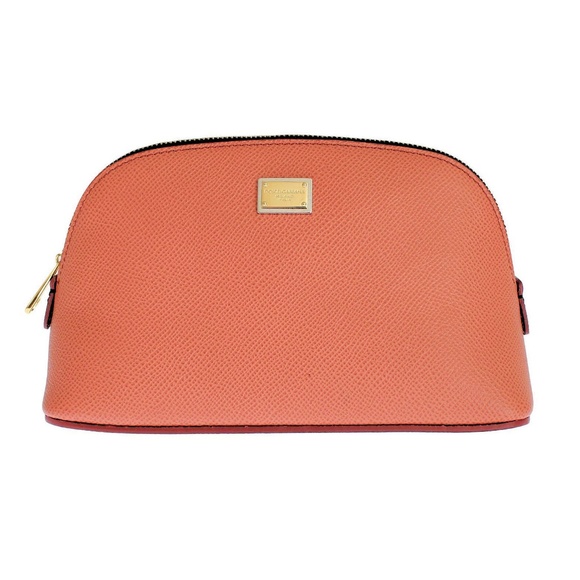 Dolce & Gabbana Handbags - Dolce & Gabanna Cosmetic Toiletry Bag Leather Pink
